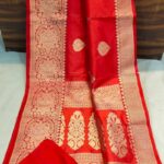 Trendy Red and Gold Katan Silk Saree