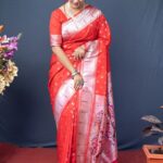 Gorgeous Red Pure Silk Paithani Saree