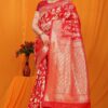Designer Red Kanchipuram Silk Saree
