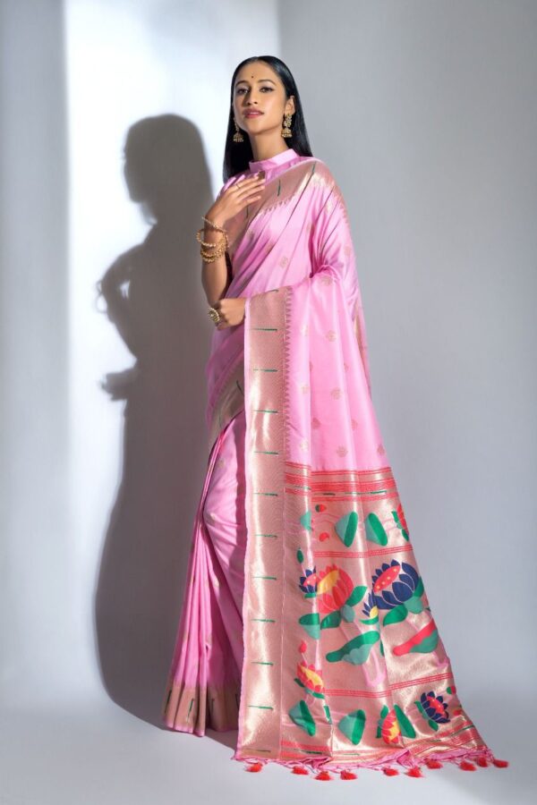 Beautiful Purple Paithani Silk Saree