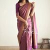 Soft Lichi Silk Magenta Saree
