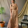 Burly Wood Cotton Handloom Saree